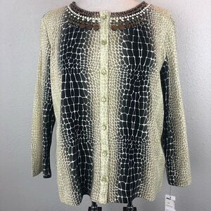 NWT Rafaella Animal Print Top Size L